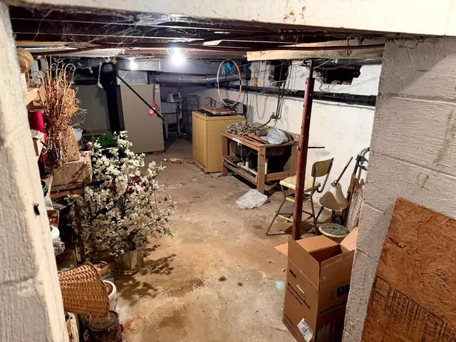 a view of storage and utility room