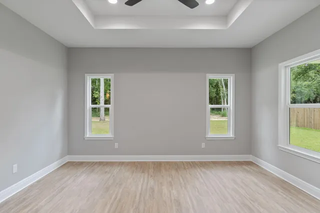 an empty room with window