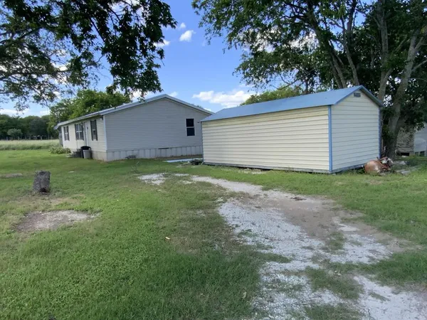 a backyard of a house