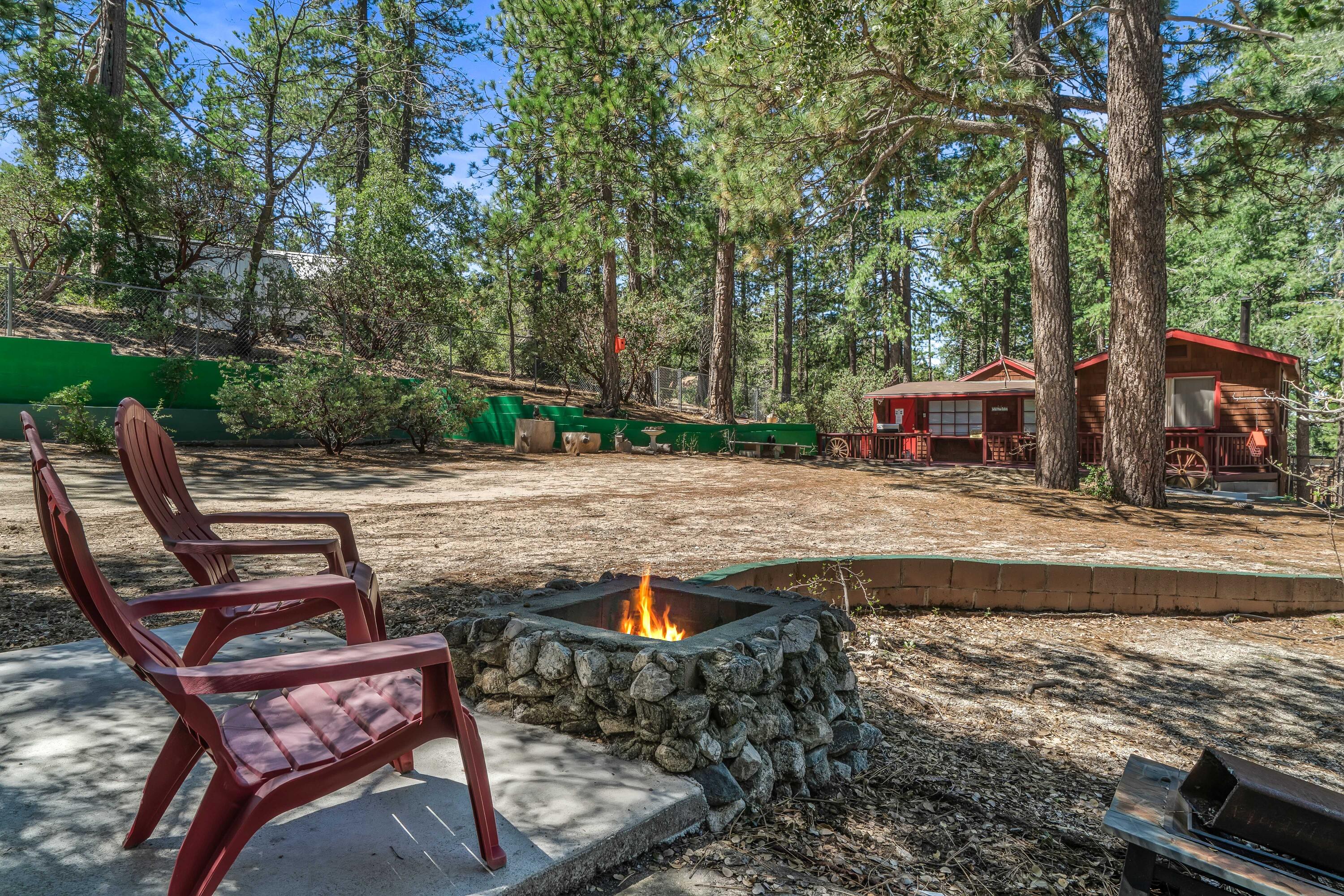 23061 Banning Idyllwild Road Idyllwild, CA 92549 - Photo 41 of 46 a view of backyard with seating area and trees