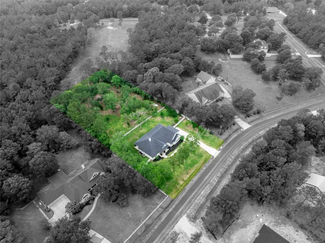a view of a garden with a pathway