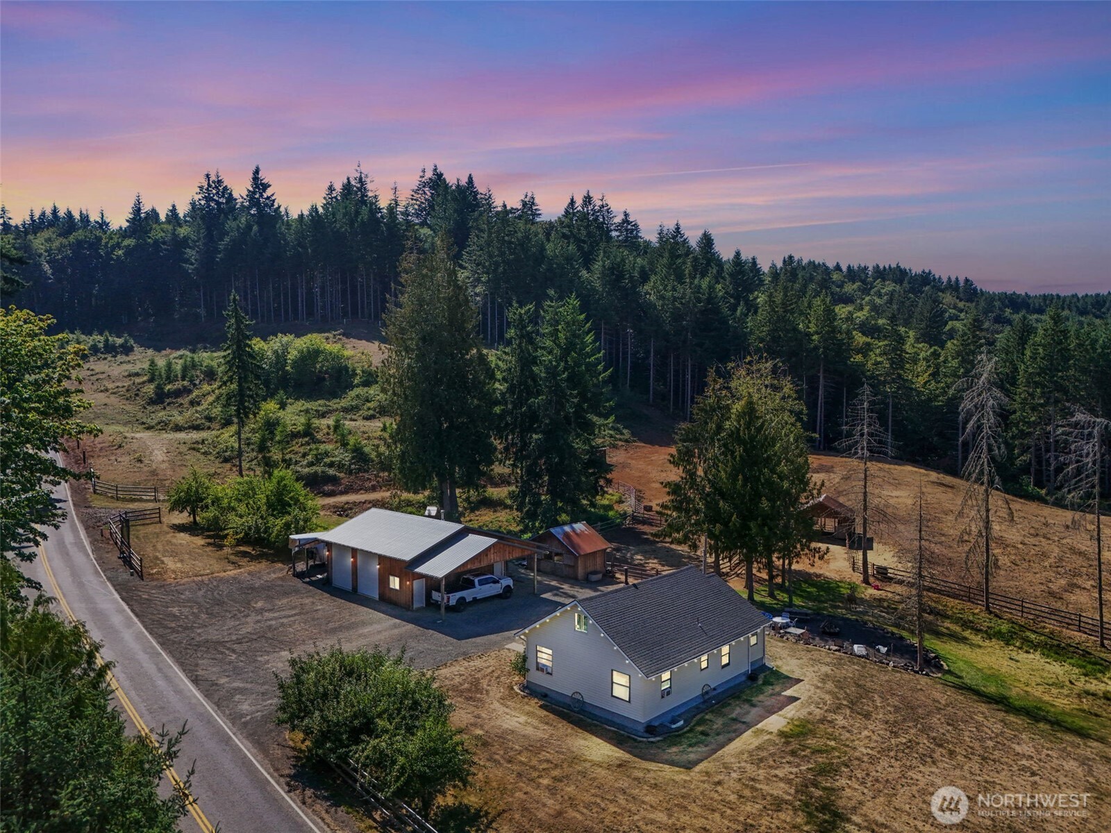 248 Crego Hill Road Chehalis, WA 98532 - Photo 32 of 39 an aerial view of a house with a garden