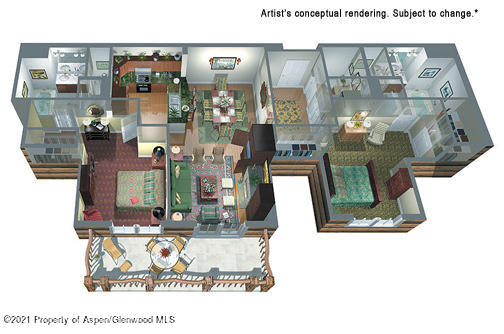39 Boomerang Road, Unit 8409 WINTER INTEREST 1 Aspen, CO 81611 - Photo 10 of 10 floorplan-aspen-highlands-2BR-2