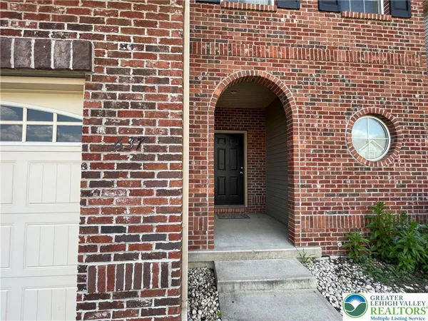 a front view of a building