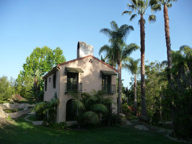 1845 Eucalyptus Hill Road Santa Barbara, CA 93108 - Photo 3 of 13 a front view of a house with a garden
