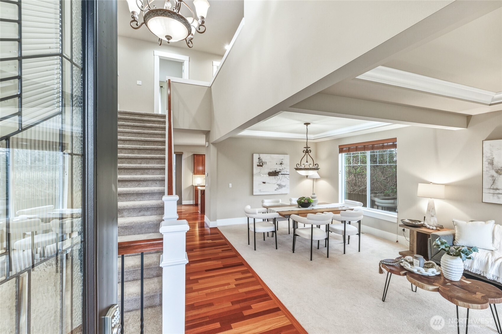 5205 Northeast 10th Street Renton, WA 98059 - Photo 2 of 28 a view of a dining room with furniture window and wooden floor