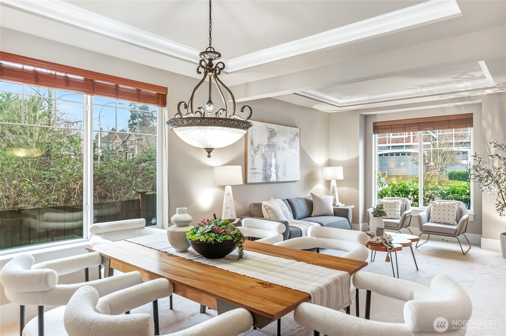 5205 Northeast 10th Street Renton, WA 98059 - Photo 6 of 28 a outdoor living space with furniture and a chandelier