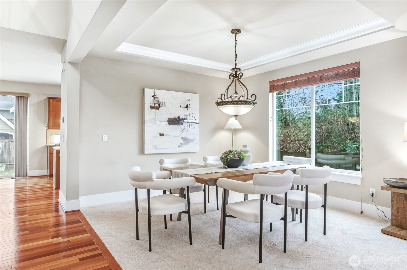 5205 Northeast 10th Street Renton, WA 98059 - Photo 7 of 28 a view of a dining room with furniture window and wooden floor