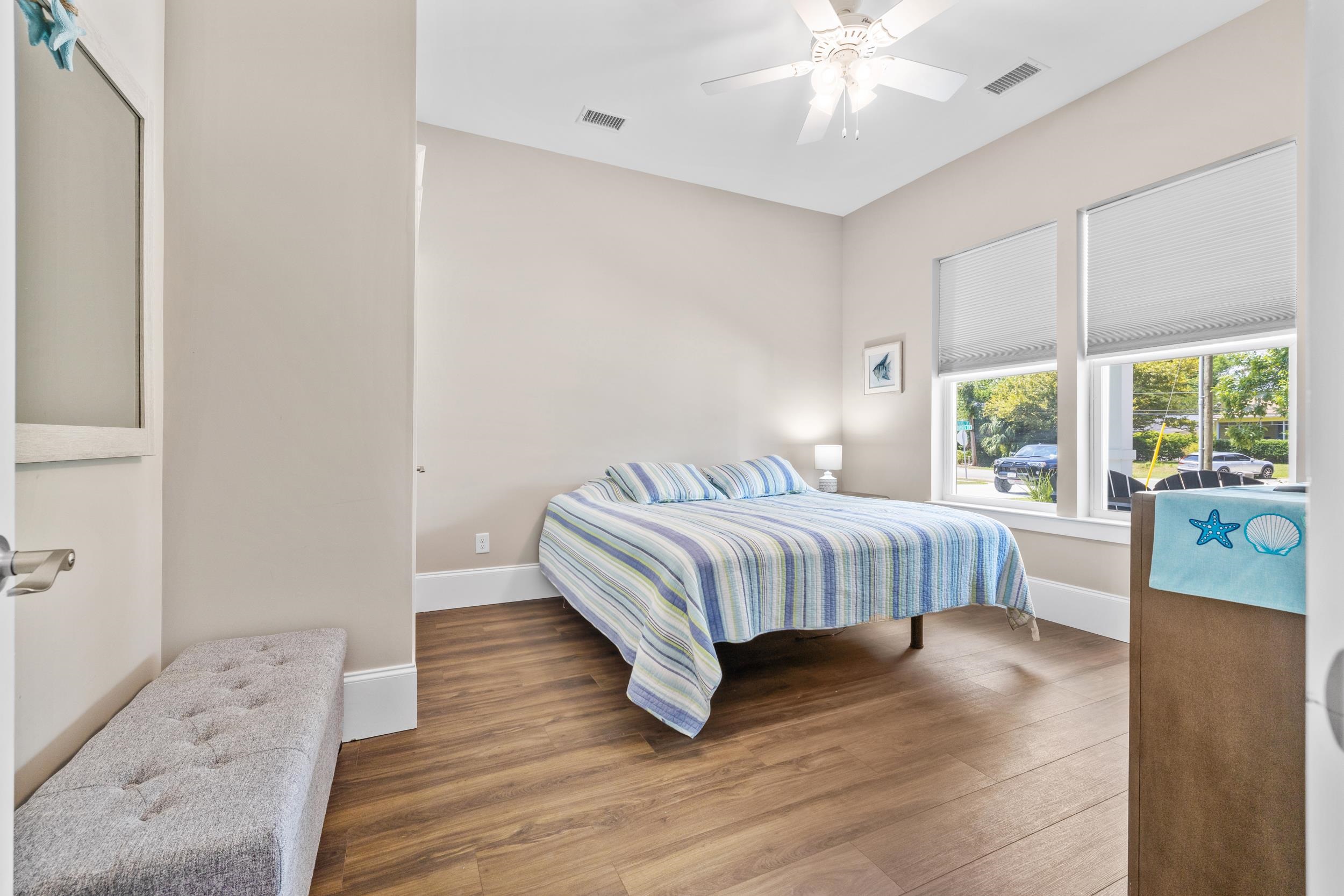 5907 Haskell Circle Myrtle Beach, SC 29577 - Photo 20 of 38 Bedroom with wood finished floors and ceiling fan