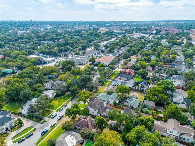 an aerial view of multiple house
