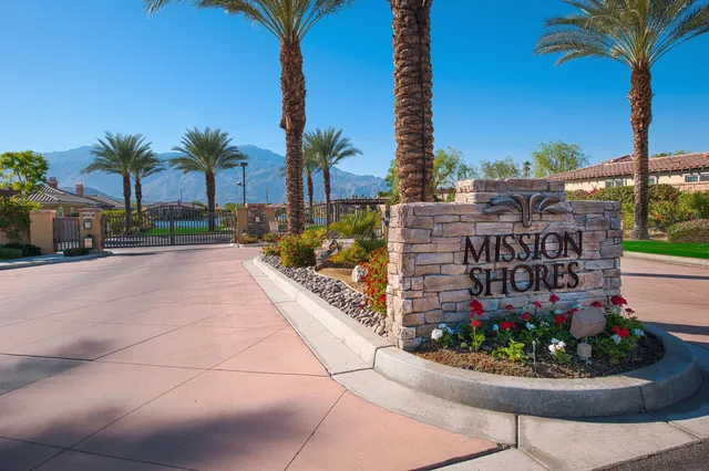 a view of a backyard with plants and palm trees