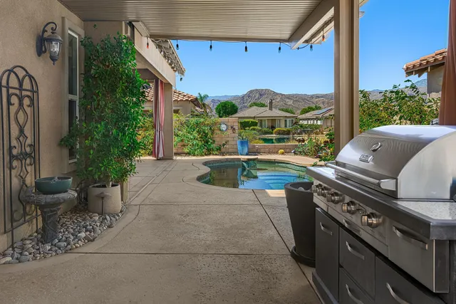 a outdoor space with a couch