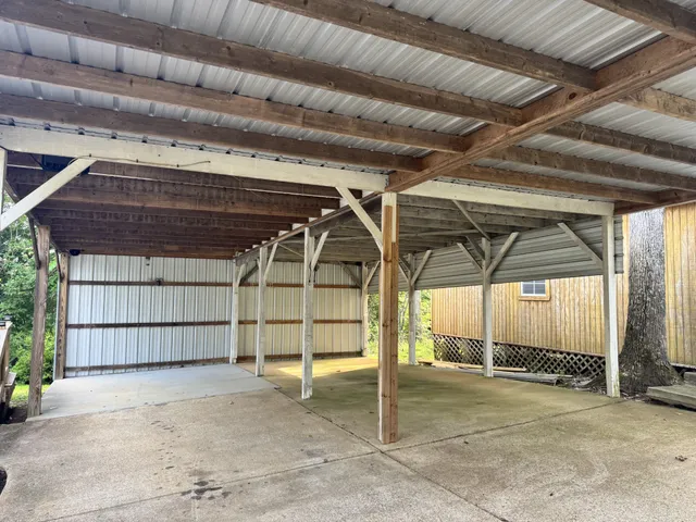 a view of a car garage