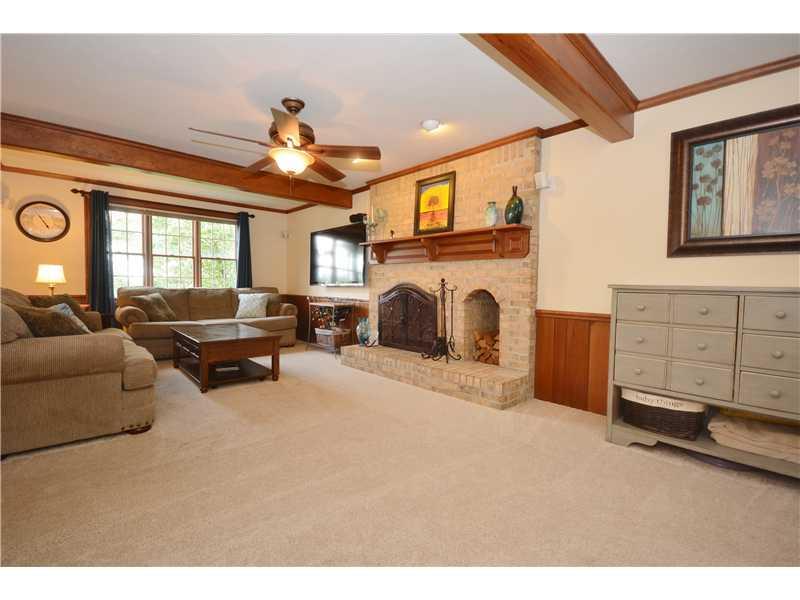 132 Froebe Road Venetia, PA 15367 - Photo 8 of 25 Family Room. This family room is so large you have choices - one large room or break it down into two sections. Handsome brick fireplace and wood storage area with unique mantel. Extra large window let in ample light. Neutral carpet. and paint.