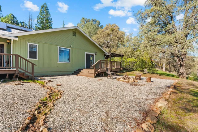 a view of a house with a patio