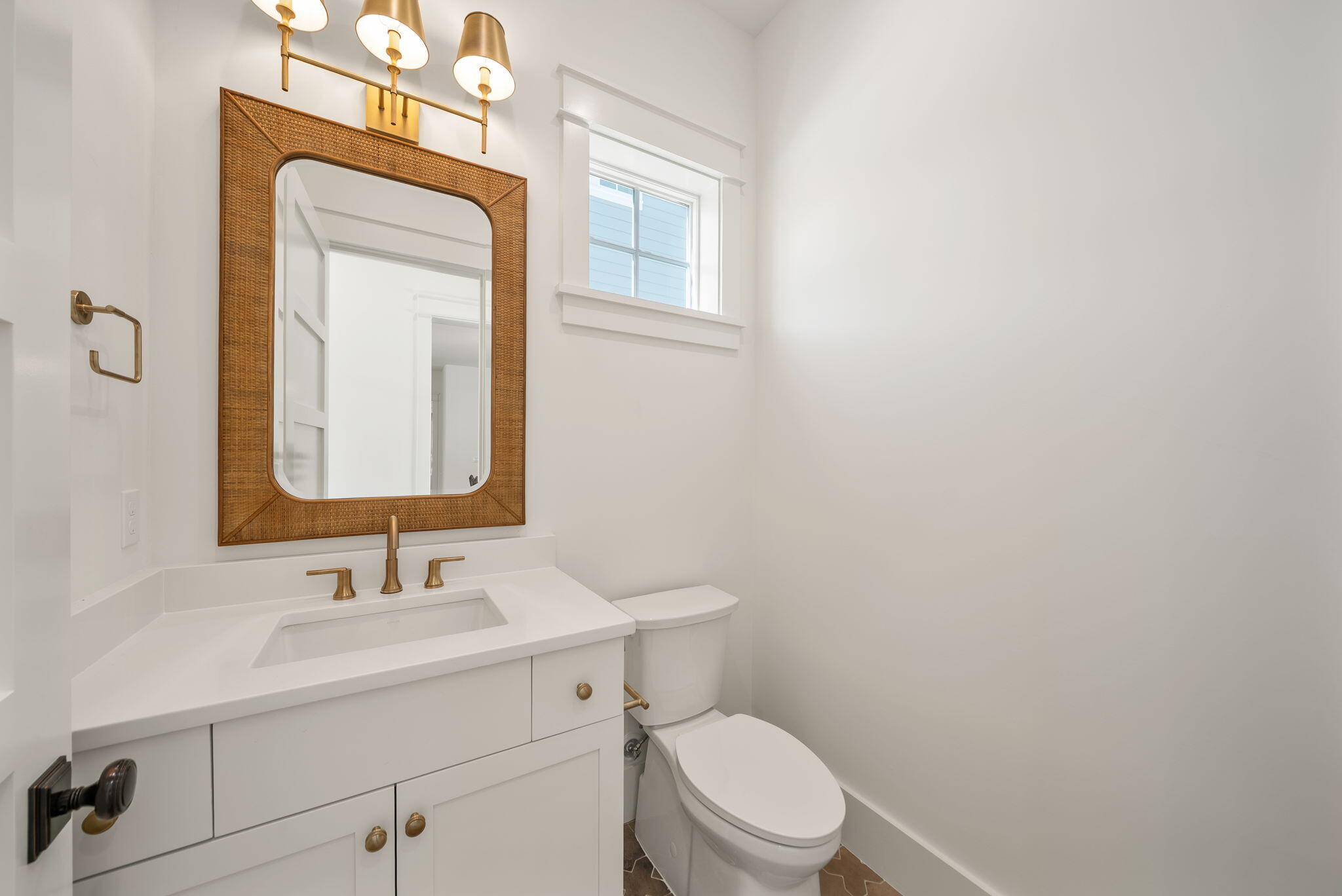 272 Beach Bike Way Inlet Beach Inlet Beach, FL 32461 - Photo 26 of 61 a bathroom with a toilet sink vanity and mirror