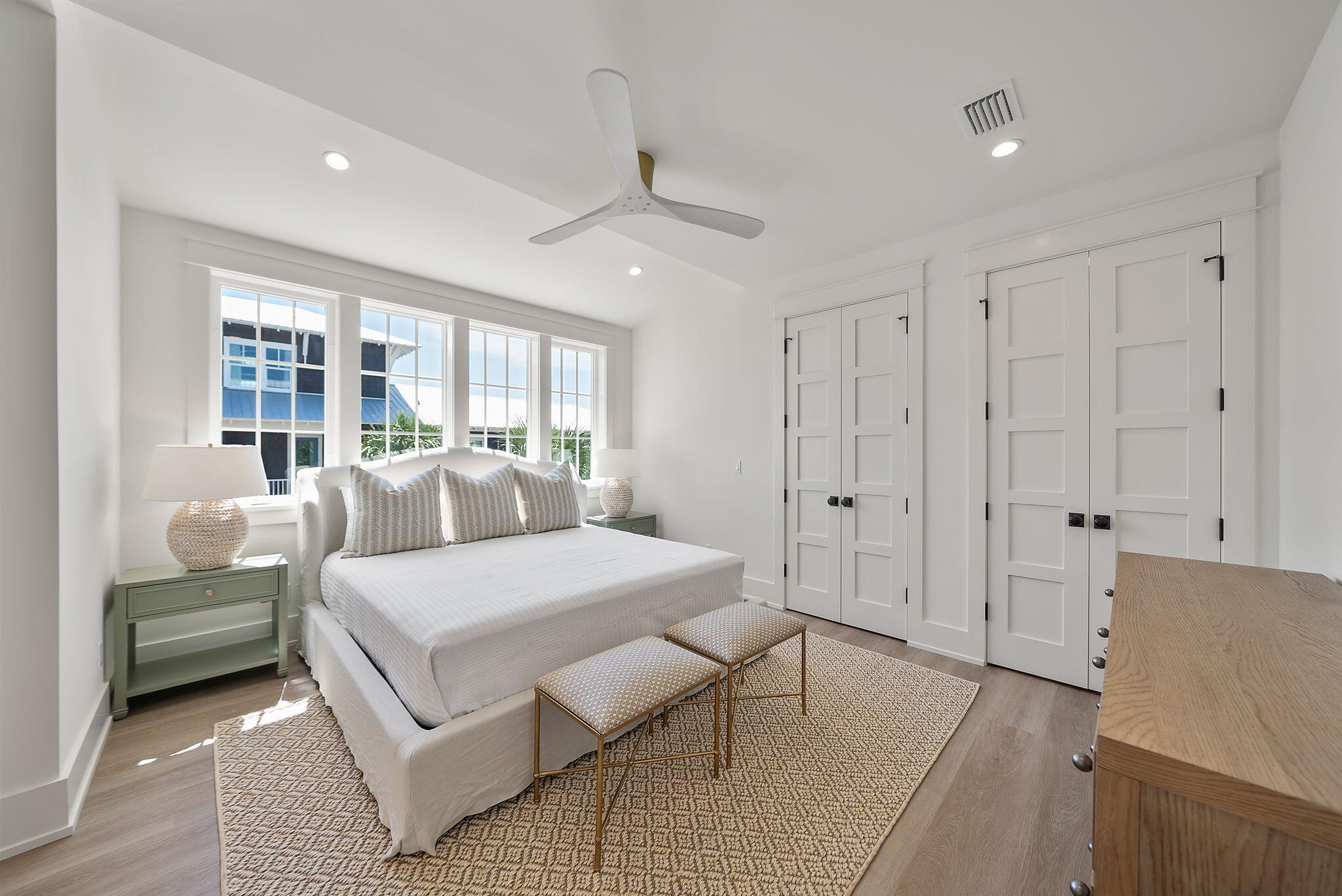 272 Beach Bike Way Inlet Beach Inlet Beach, FL 32461 - Photo 30 of 61 a spacious bedroom with a bed and a chandelier