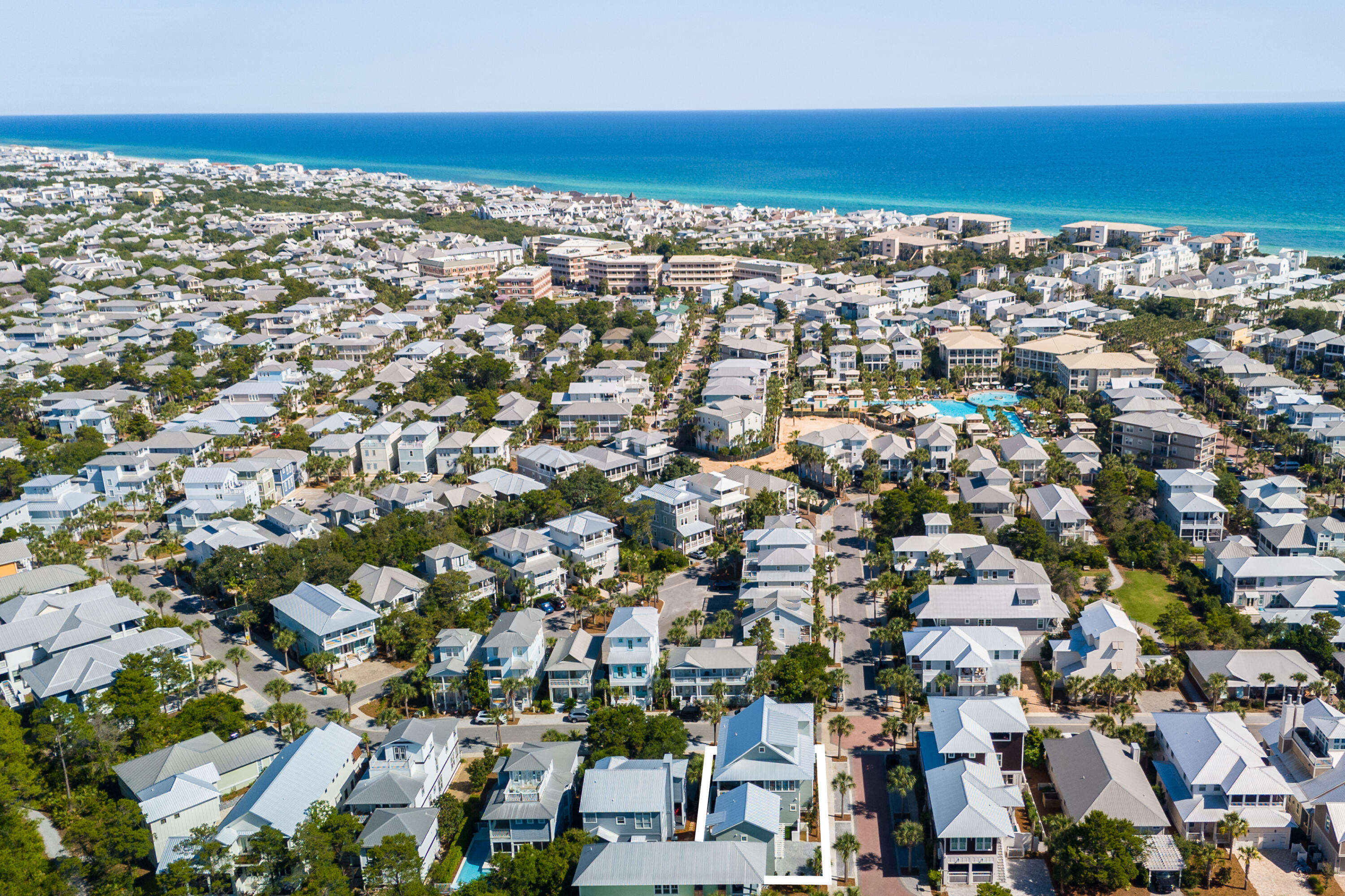 272 Beach Bike Way Inlet Beach Inlet Beach, FL 32461 - Photo 58 of 61 an aerial view of a city with ocean view in back