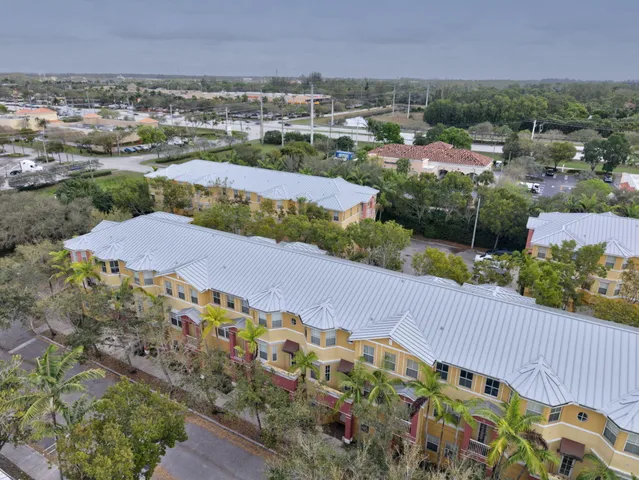 an aerial view of multiple house