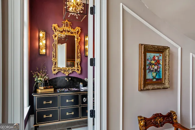 a room with furniture