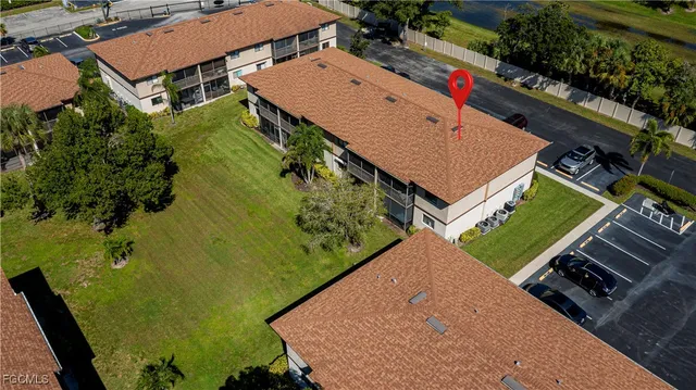 an aerial view of multiple houses