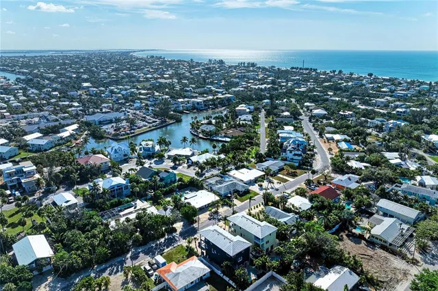 an aerial view of multiple house