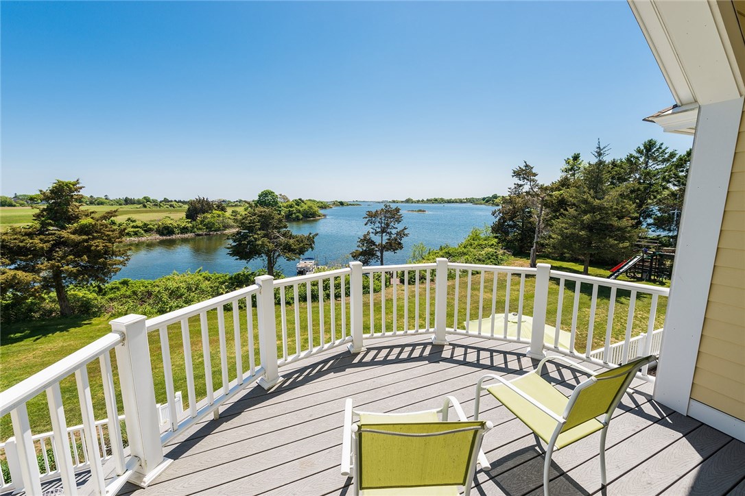 68 Grays Point Road Charlestown, RI 02813 - Photo 5 of 25 Patio/Deck. Second floor balcony overlooking pristine & tranquil Ninigret Pond.