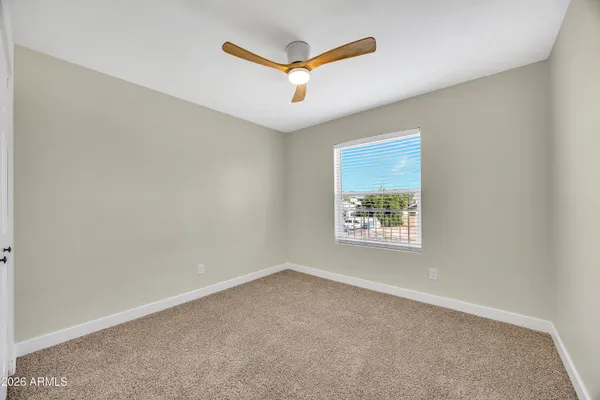an empty room with a window