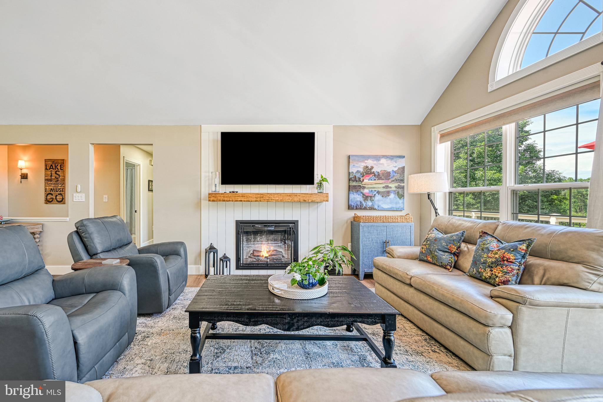 1069 Mitchell Point Road Mineral, VA 23117 - Photo 22 of 110 a living room with furniture a fireplace and a flat screen tv
