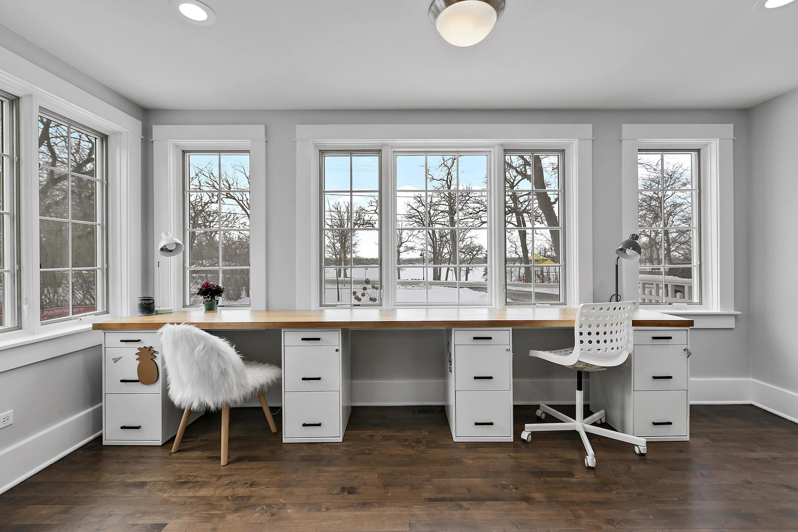 170 North Old Rand Road Lake Zurich, IL 60047 - Photo 8 of 34 a large white kitchen with a large window
