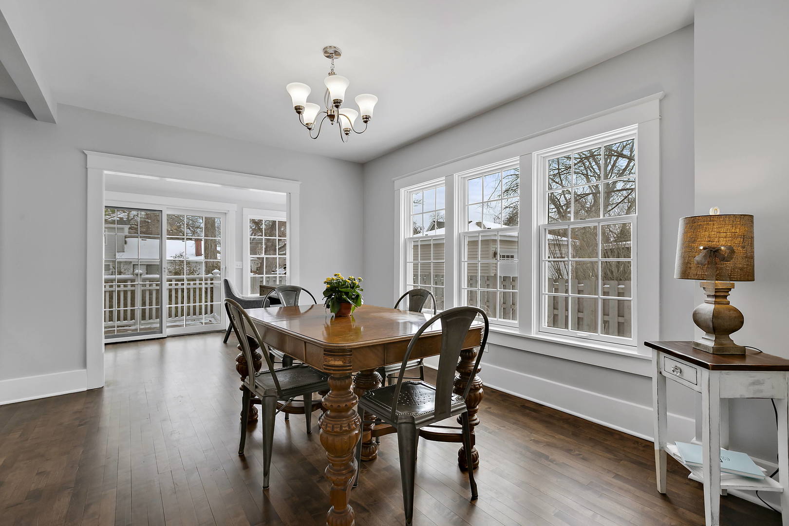 170 North Old Rand Road Lake Zurich, IL 60047 - Photo 10 of 34 a view of a dining room with furniture window and wooden floor