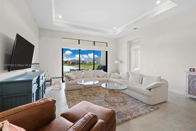 a view of a swimming pool with an ocean view