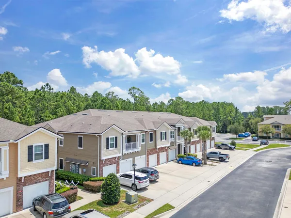 a view of an outdoor space and swimming pool