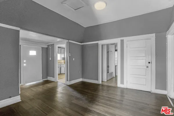 an empty room with a window