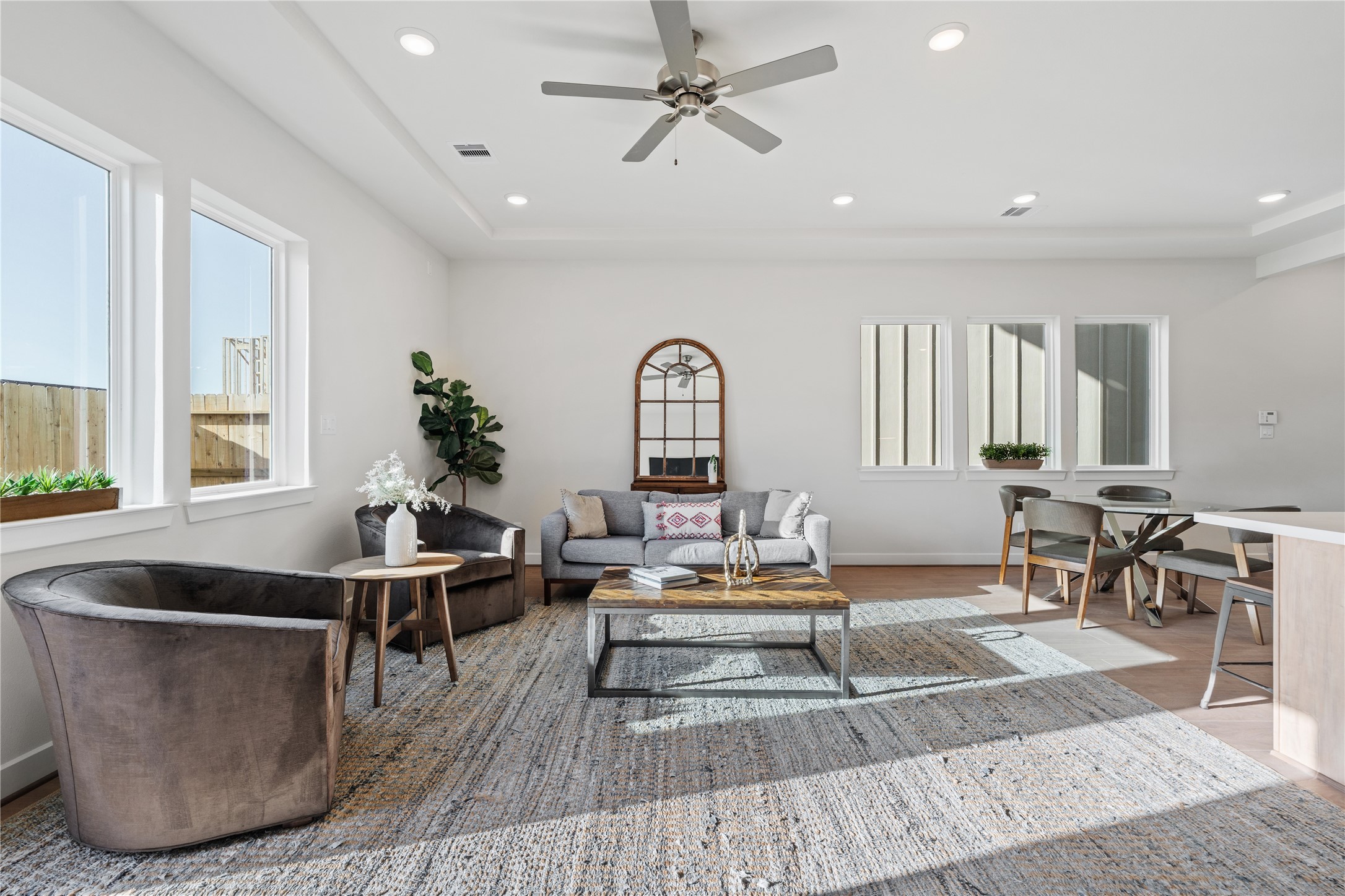 6505 Rena Street Houston, TX 77092 - Photo 11 of 28 Expansive living area with enough width to support multiple seating arrangements without the room ever feeling tight.