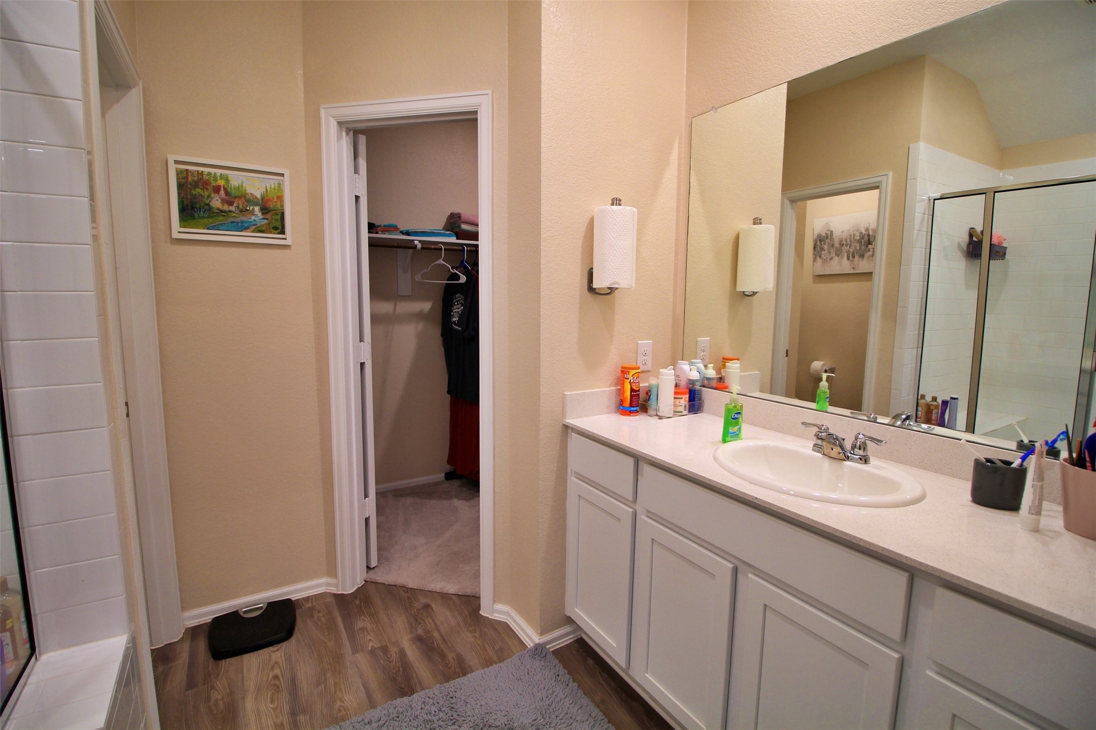 13711 Arcadia Creek Lane Rosharon, TX 77583 - Photo 16 of 24 a en suite bathroom with a sink and mirror