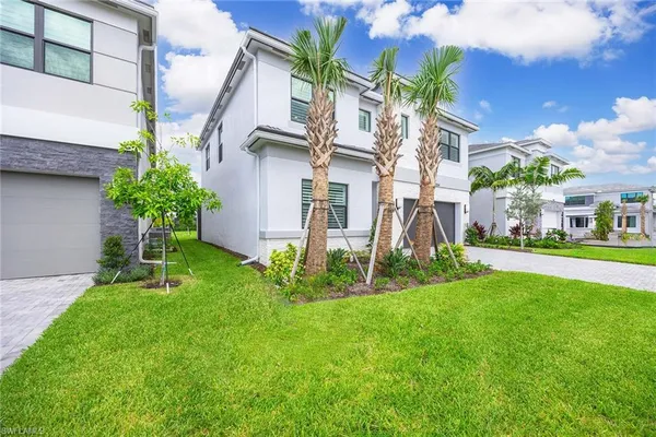 a house view with a garden space
