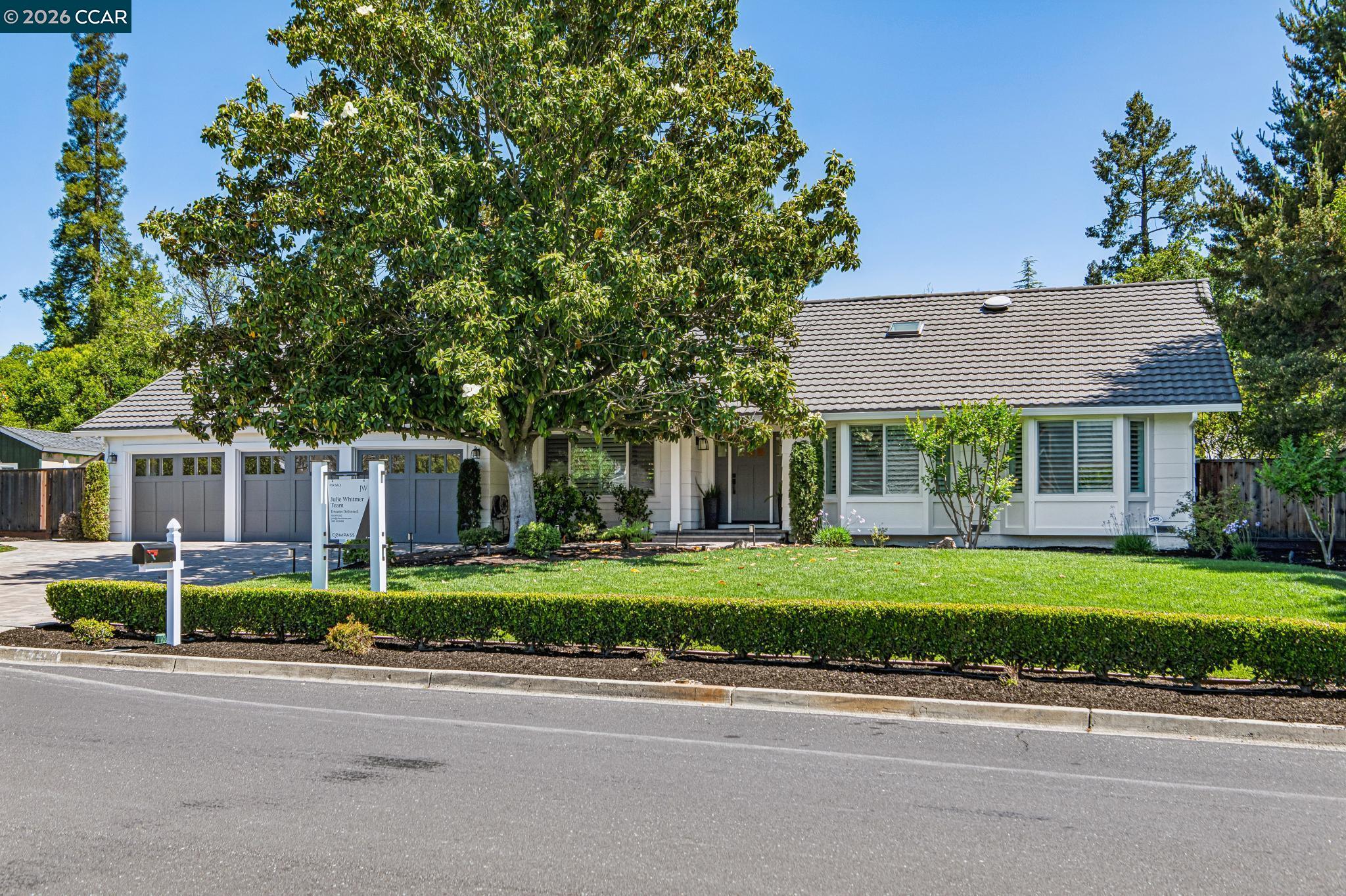 2941 Roundhill Road Alamo, CA 94507 - Photo 1 of 83 front view of a house with a yard