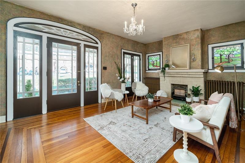 300 Forest Grove Road Coraopolis, PA 15108 - Photo 6 of 25 Living room area features beautiful hardwood floors and plenty of natural lighting