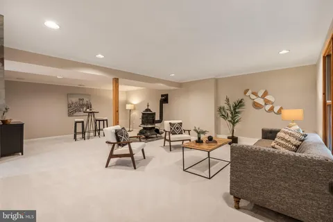 a view of balcony with wooden floor