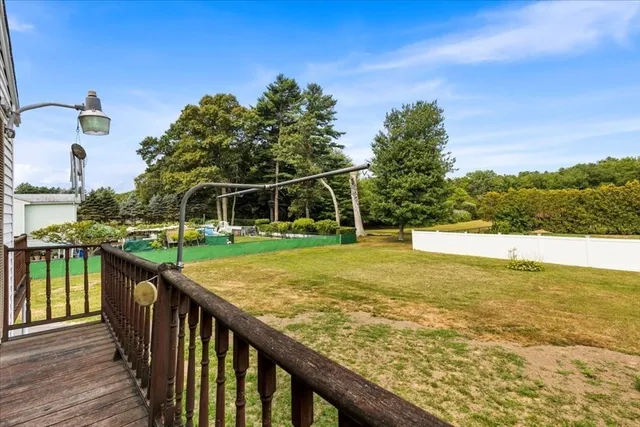 a view of swimming pool from a balcony