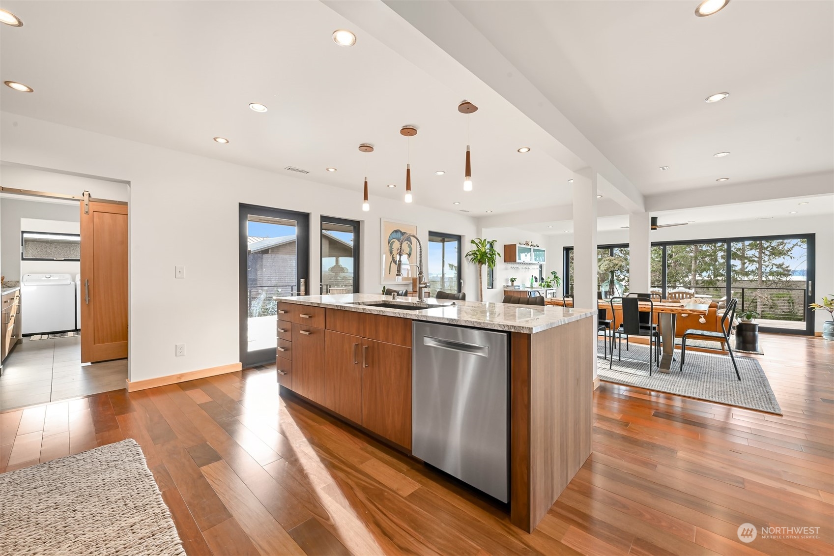 426 Bayside Road Bellingham, WA 98225 - Photo 15 of 42 a large white kitchen with lots of counter space