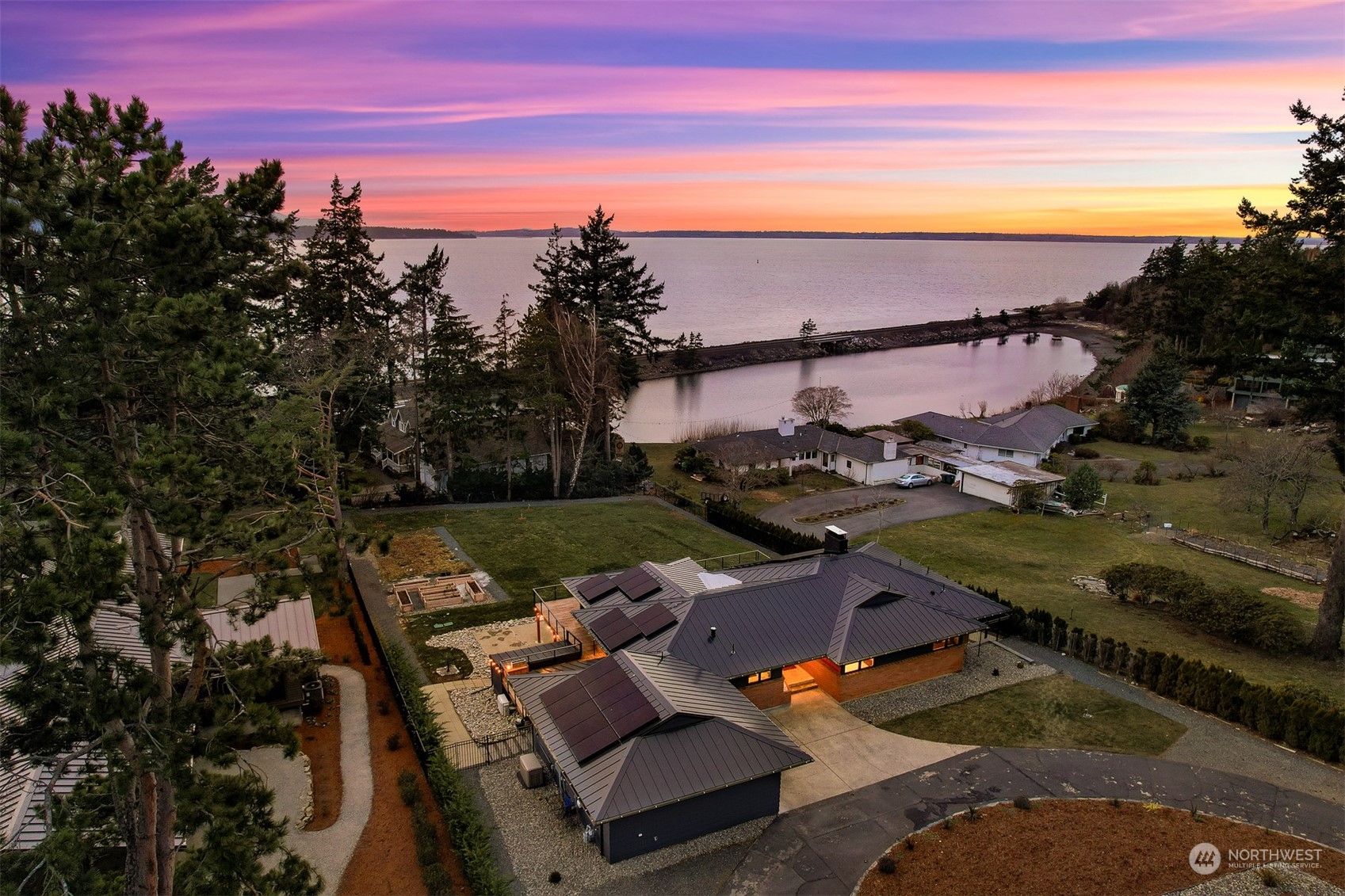 426 Bayside Road Bellingham, WA 98225 - Photo 30 of 42 an aerial view of a house with a garden