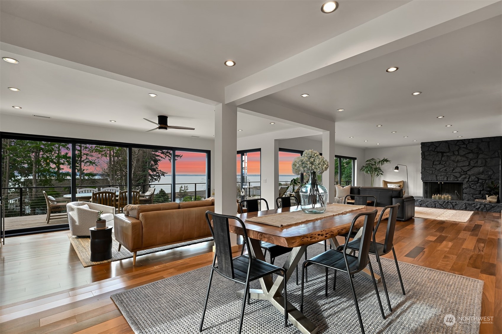 426 Bayside Road Bellingham, WA 98225 - Photo 39 of 42 a view of a dining room with furniture window and outside view