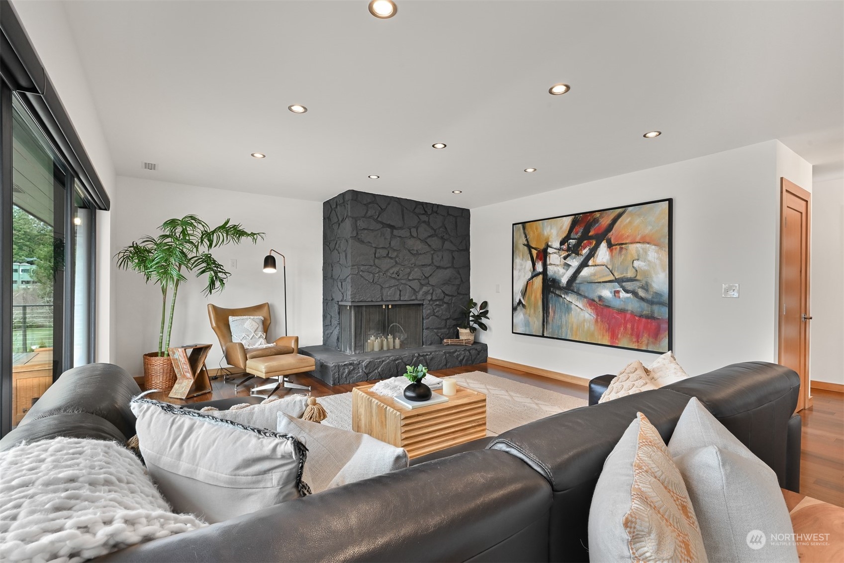 426 Bayside Road Bellingham, WA 98225 - Photo 8 of 42 a living room with furniture and a flat screen tv