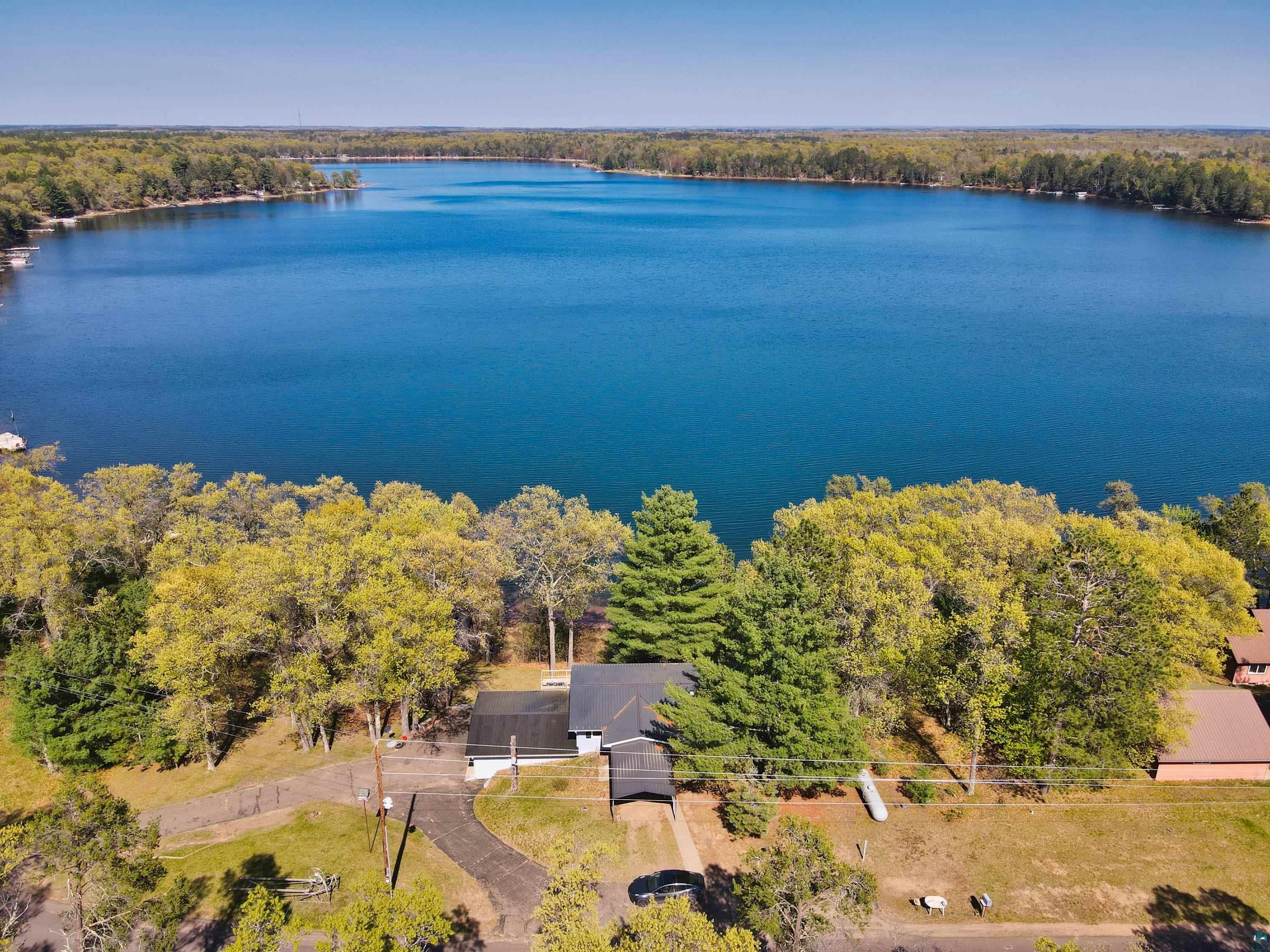 29836 Long Lake Road Danbury, WI 54830 - Photo 30 of 40 Birds eye view of property with a water view