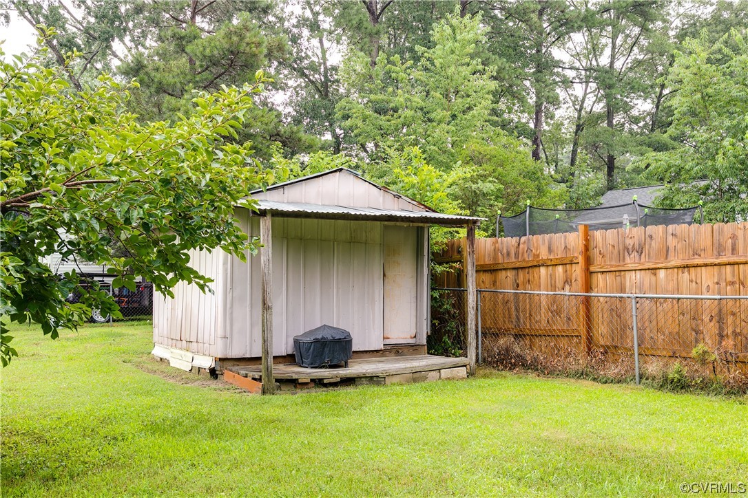 213 Monath Road Chesterfield, VA 23236 - Photo 37 of 38 a view of a tiny house with backyard