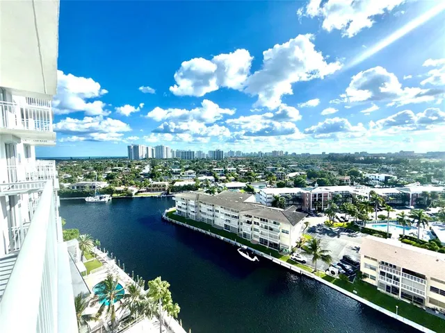 a view of a city with tall buildings