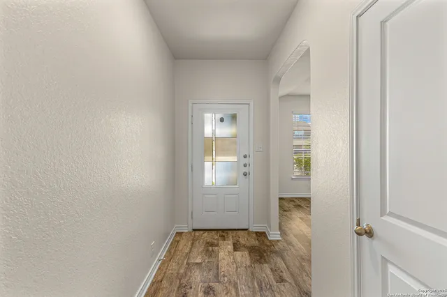 an empty room with a window