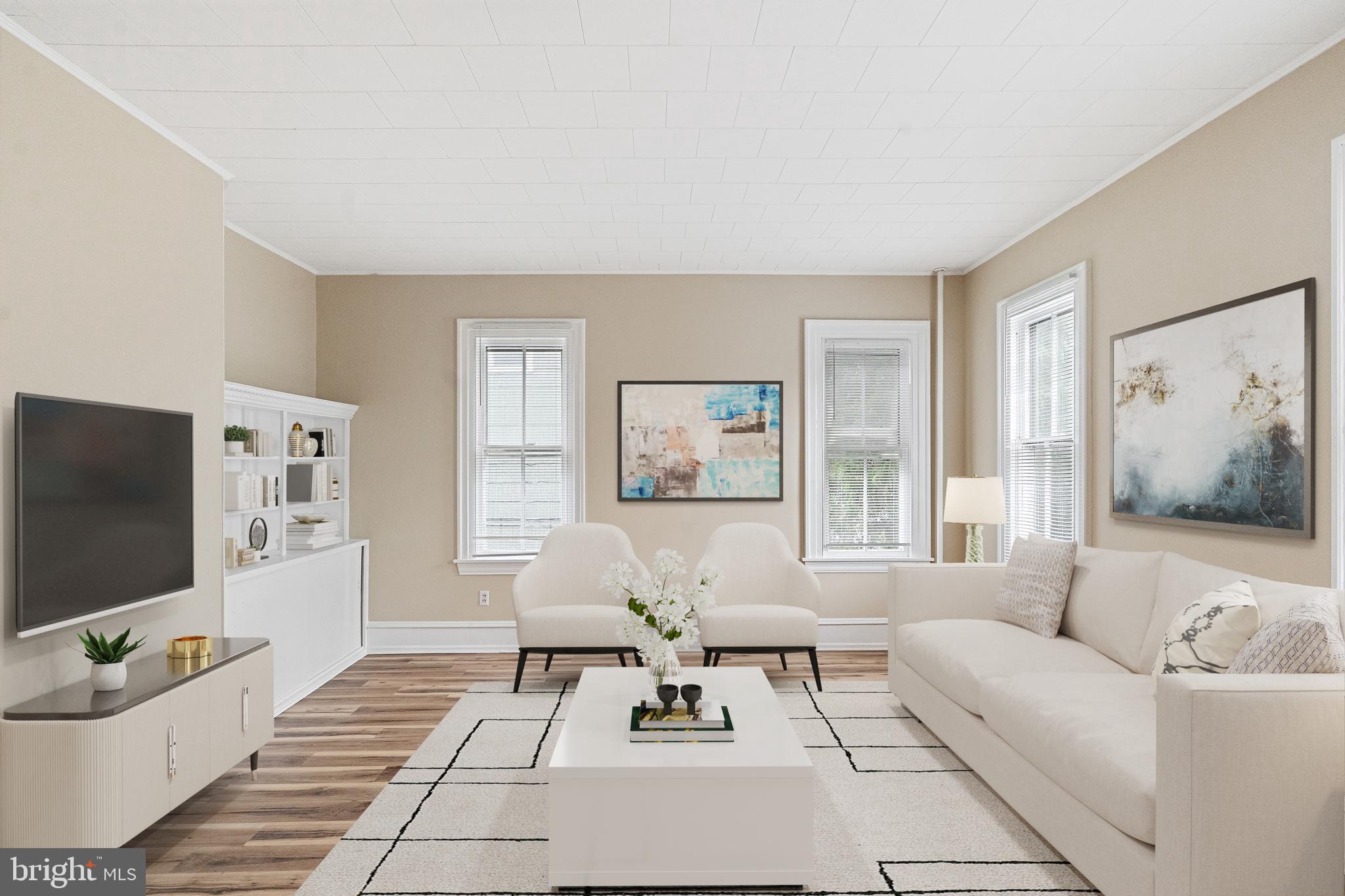 154 7th Street Salem, NJ 08079 - Photo 3 of 48 a living room with furniture and a flat screen tv